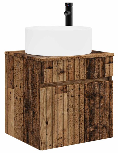 Fürdőszobai Szekrény Szett 4 pcs Antik Fa 103,5 x 15,5 x 70 cm