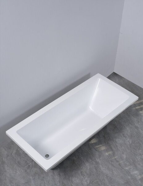 Erga Pureline-S, kád 1400x700x400 mm lábak nélkül, fényes fehér, ERG-V07-PURELINE-S-140x070-WH