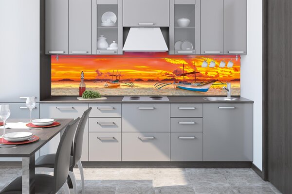 Konyhai fotótapéta - hajó 260 x 60 cm