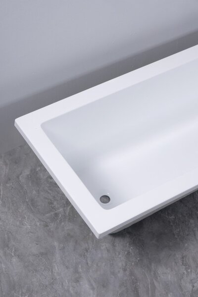 Erga Pureline-S, kád 1400x700x400 mm lábak nélkül, fényes fehér, ERG-V07-PURELINE-S-140x070-WH