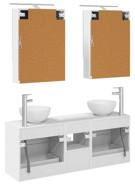 Fürdőszobai Szekrény Szett 5 pcs Fehér 50 x 14,5 x 70 cm