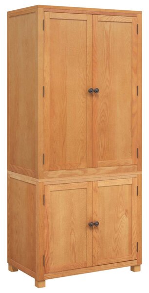 Tároló bútor készlet 2 db Barna 80 x 50 x 180 cm Tömör Tölgyfa