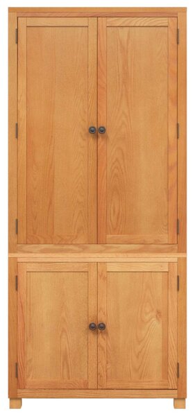 Tároló bútor készlet 2 db Barna 80 x 50 x 180 cm Tömör Tölgyfa