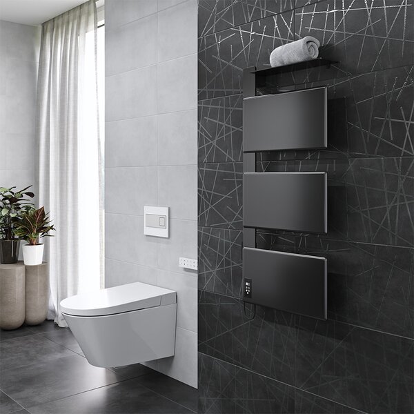Mereo, Mereo WC beépített elektronikus bidével, RIMLESS, 592x380x430 cm, kerámia, ülőkével, MER-VSD110S2