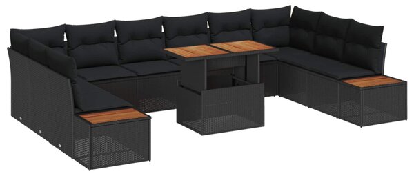 Kert étkező szett párnával 11 pcs Fekete és Barna
