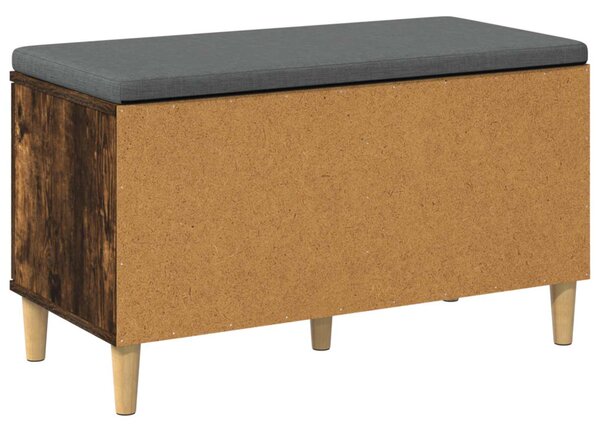 Előtér pad Füstölt Tölgy 80 x 38 x 46 cm Műanyag Fa és Szövet