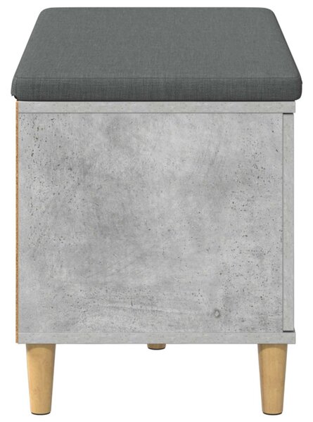 Előtér pad Beton Szürke 80 x 38 x 46 cm Műanyag Fa és Szövet