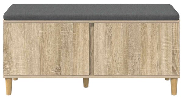 Előtér pad Sonoma tölgy 100 x 38 x 46 cm Műanyag Fa és Szövet