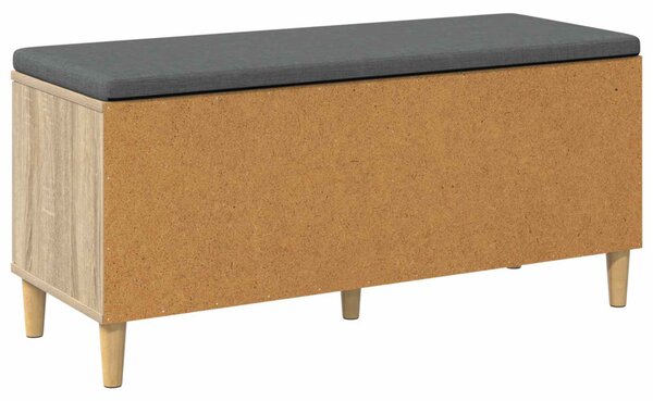 Előtér pad Sonoma tölgy 100 x 38 x 46 cm Műanyag Fa és Szövet