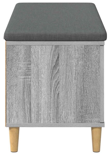Előtér pad Szürke Sonoma 100 x 38 x 46 cm Műanyag Fa és Szövet
