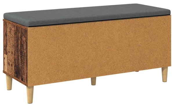 Előtér pad Öreg fa 100 x 38 x 46 cm Műanyag Fa és Szövet