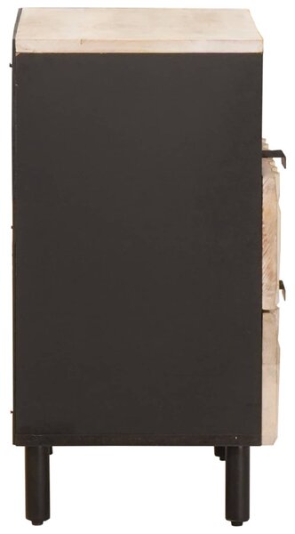 Éjjeliszekrény fiókkal Fehér 50 x 33 x 60 cm Tömör Mangófát
