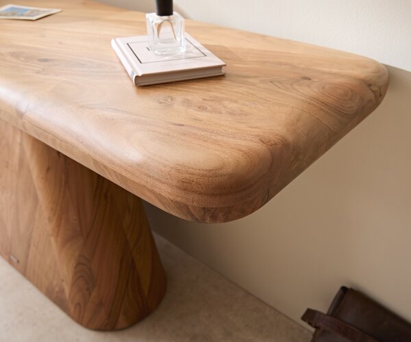 DELIFE Konzolasztal Suva 180x45 cm akác természetes