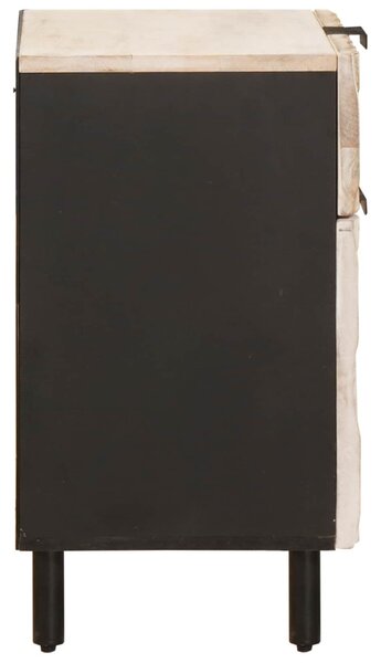 Éjjeliszekrény fiókkal Fehér 50 x 33 x 60 cm Tömör Mangófát