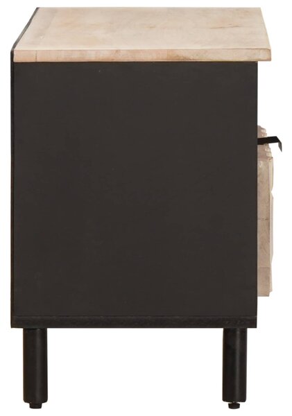 TV szekrény Fehér mosott felület 80 x 33 x 46 cm Tömör Mangófát