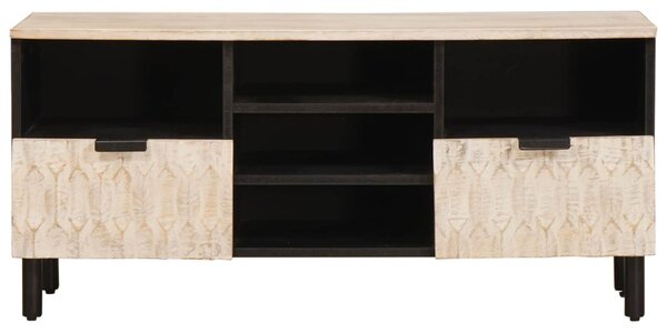 TV szekrény fiókkal Fehér mosott felület 100 x 33 x 46 cm