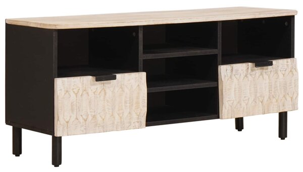 TV szekrény fiókkal Fehér mosott felület 100 x 33 x 46 cm