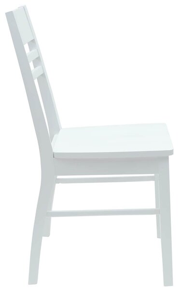 Étkező Székek 2 pcs Fehér 43 x 54 x 89 cm Tömör Gumi Fa