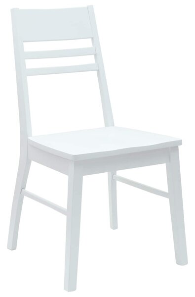 Étkező Székek 2 pcs Fehér 43 x 54 x 89 cm Tömör Gumi Fa