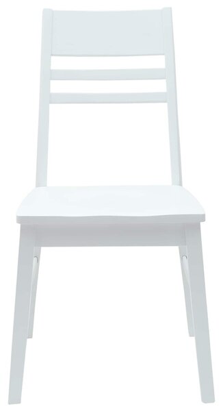 Étkező Székek 2 pcs Fehér 43 x 54 x 89 cm Tömör Gumi Fa