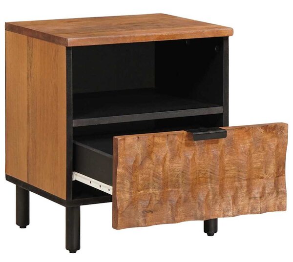 Éjjeliszekrény 2 pcs Barna 40 x 33 x 46 cm Tömör Mangófát