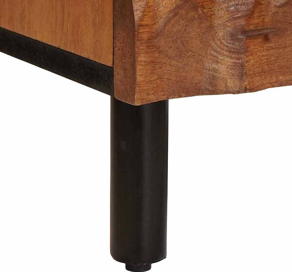 Éjjeliszekrény 2 pcs Barna 40 x 33 x 46 cm Tömör Mangófát