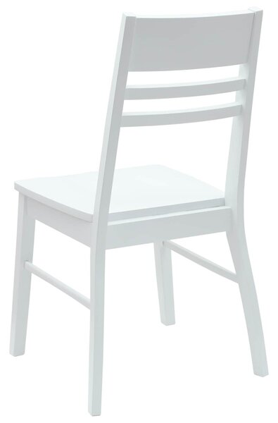 Étkező Székek 2 pcs Fehér 43 x 54 x 89 cm Tömör Gumi Fa