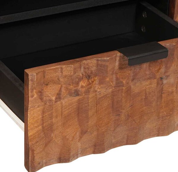 TV szekrény Akácbarna felület 105 x 33 x 46 cm Tömör Mangófát