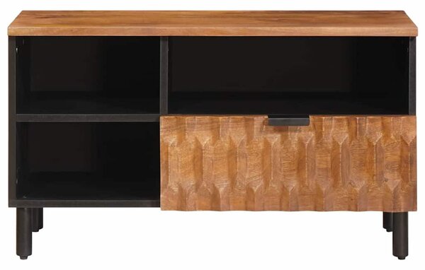 TV szekrény Akácbarna felület 80 x 33 x 46 cm Tömör Mangófát