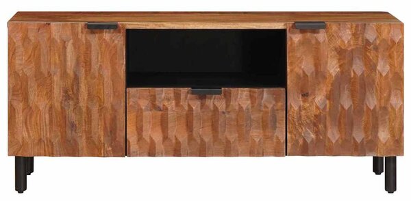 TV szekrény Akácbarna felület 105 x 33 x 46 cm Tömör Mangófát
