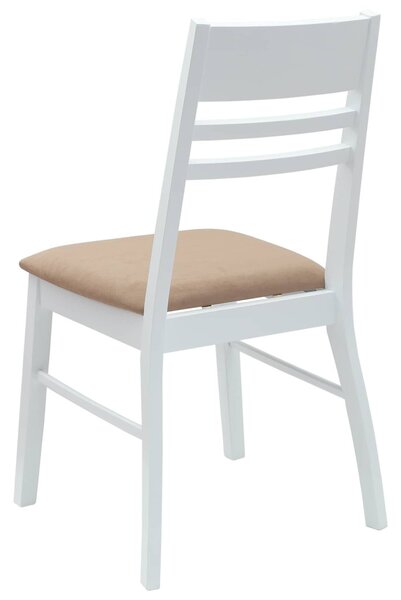 Étkező Székek 2 pcs Fehér 43 x 54 x 89 cm Tömör Gumi Fa