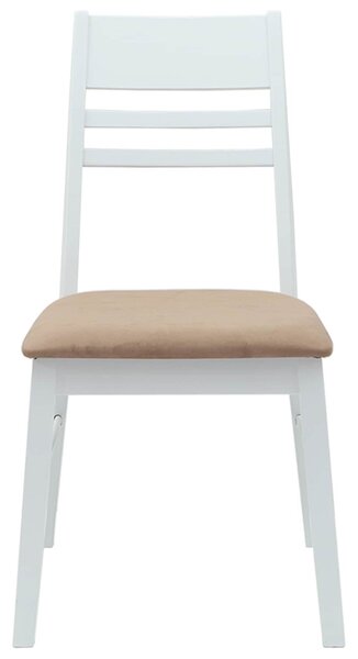 Étkező Székek 2 pcs Fehér 43 x 54 x 89 cm Tömör Gumi Fa