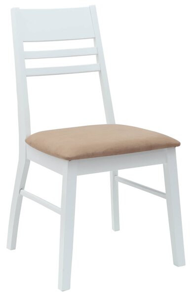 Étkező Székek 2 pcs Fehér 43 x 54 x 89 cm Tömör Gumi Fa