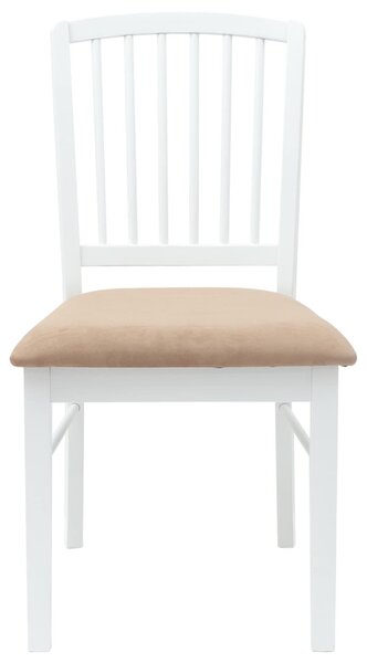 Étkező Székek 2 pcs Fehér 50 x 52,5 x 91 cm Tömör Gumi Fa