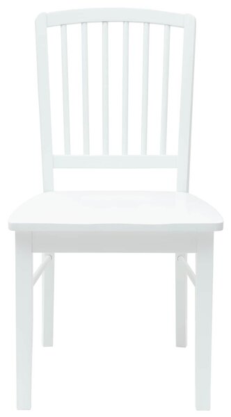 Étkező Székek 2 pcs Fehér 50 x 52,5 x 91 cm Tömör Gumi Fa
