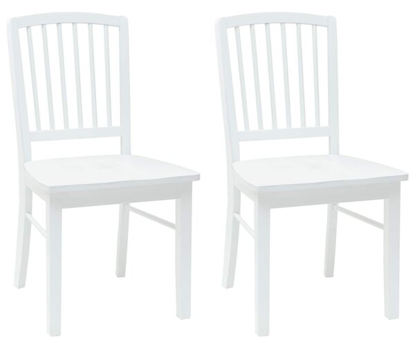 Étkező Székek 2 pcs Fehér 50 x 52,5 x 91 cm Tömör Gumi Fa