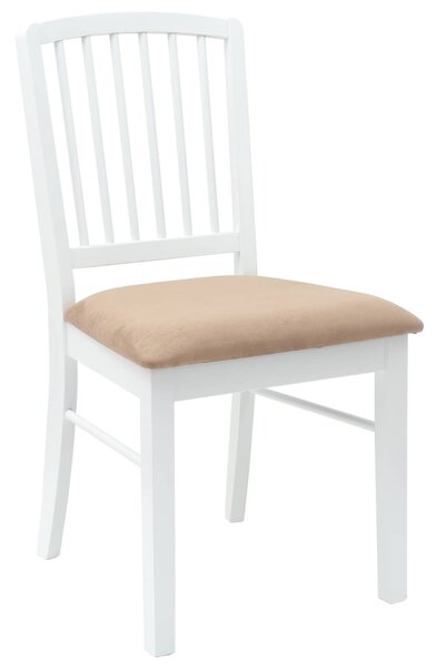 Étkező Székek 2 pcs Fehér 50 x 52,5 x 91 cm Tömör Gumi Fa