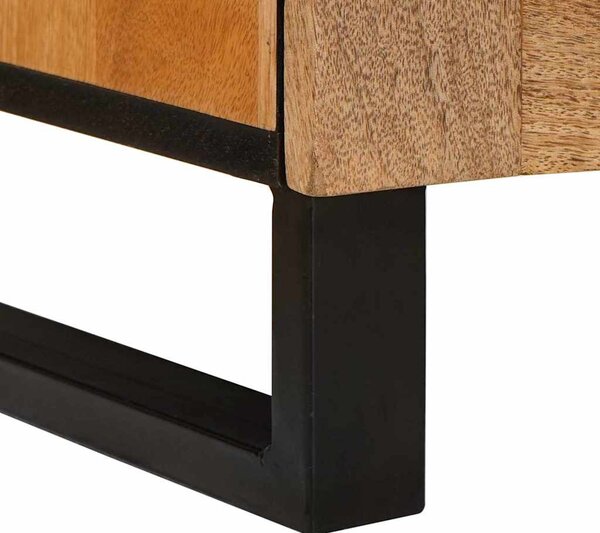 Éjjeliszekrény 2 pcs Természetes 40 x 33 x 46 cm Tömör Mangófát