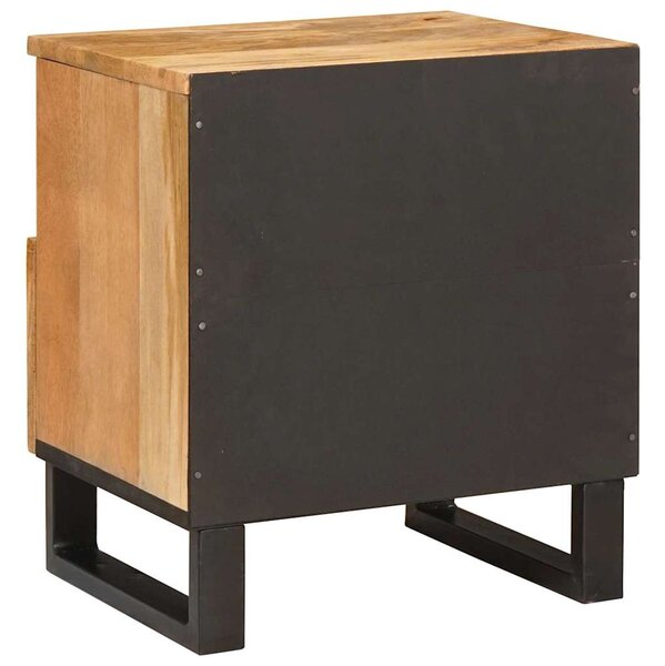 Éjjeliszekrény 2 pcs Természetes 40 x 33 x 46 cm Tömör Mangófát