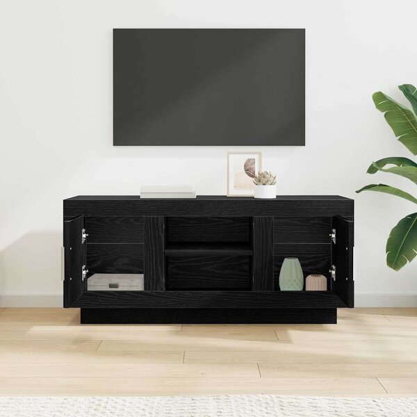 TV szekrény Fekete tölgy 102 x 35 x 45 cm Faanyag