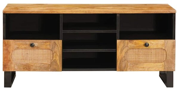 TV szekrény fiókkal Barna 100 x 33 x 46 cm Tömör Mangófát