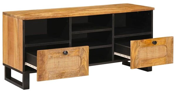 TV szekrény fiókkal Barna 100 x 33 x 46 cm Tömör Mangófát