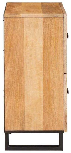 Széf tárolóval ajtóval Barna 60 x 33 x 75 cm Tömör Mangófát