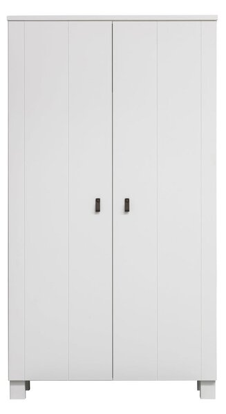 Fehér borovi fenyő ruhásszekrény 111x202 cm Ties – WOOOD