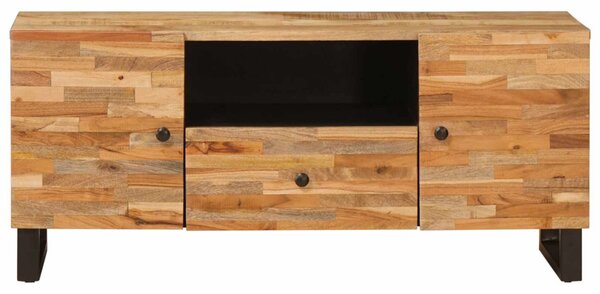 TV szekrény polcokkal Barna 105 x 33 x 46 cm Tömör Mangófát