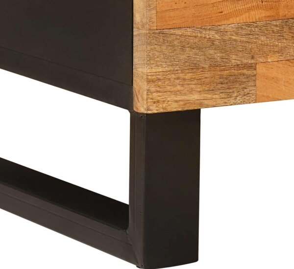 TV szekrény polcokkal Barna 105 x 33 x 46 cm Tömör Mangófát