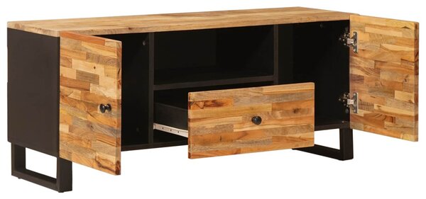 TV szekrény polcokkal Barna 105 x 33 x 46 cm Tömör Mangófát