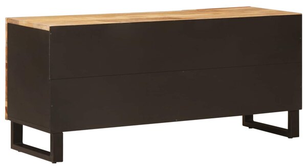TV szekrény polcokkal Barna 105 x 33 x 46 cm Tömör Mangófát