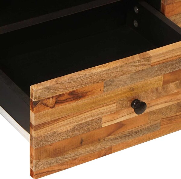 TV szekrény polcokkal Barna 105 x 33 x 46 cm Tömör Mangófát