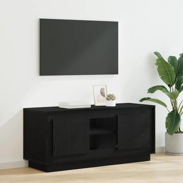 TV szekrény Fekete tölgy 102 x 35 x 45 cm Faanyag